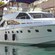 A docked pleasure boat